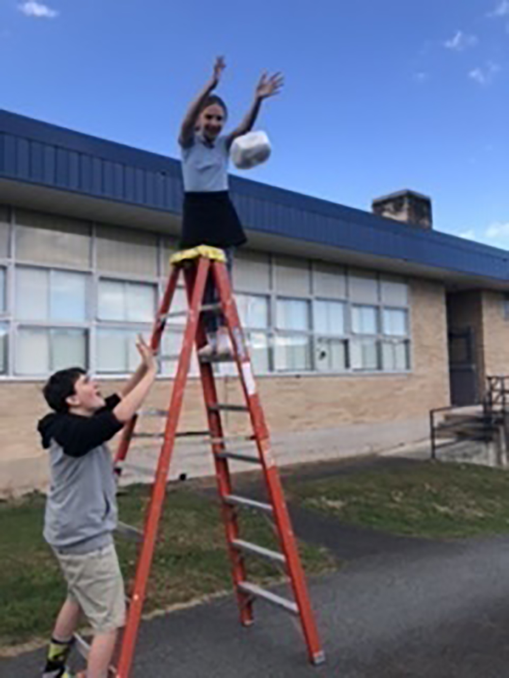 children doing an egg-drop